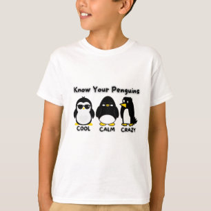 Camiseta Conheça Seus Pinguins Legal Calma Louco