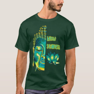 Camiseta Conhece Stillness Meditando Buda Cabeça Lotus Budd