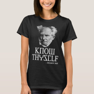 Camiseta Conhece-te Sócrates Descartes Schopenhauer Philo