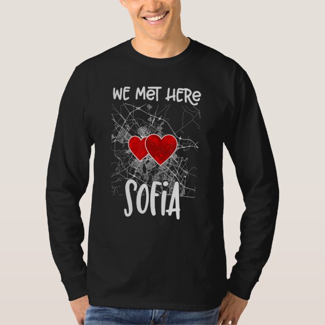 Camiseta Conhecemo-nos aqui Sofia Heart Map (Frente)