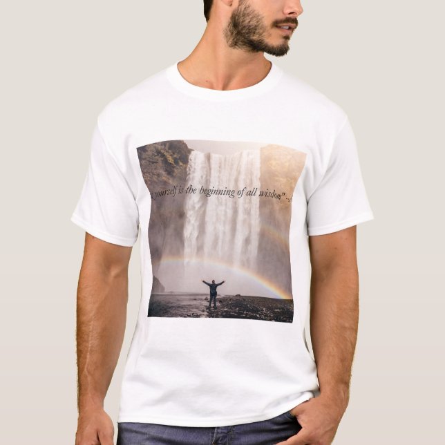 Camiseta Conhecendo-Se A Si Própria Citação - Minhas Camise (Frente)