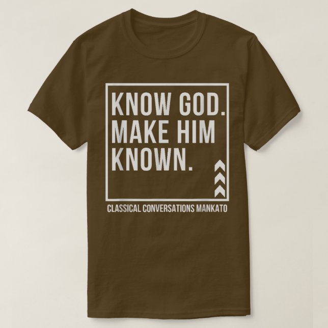 Camiseta Conhecer Deus (Frente do Design)