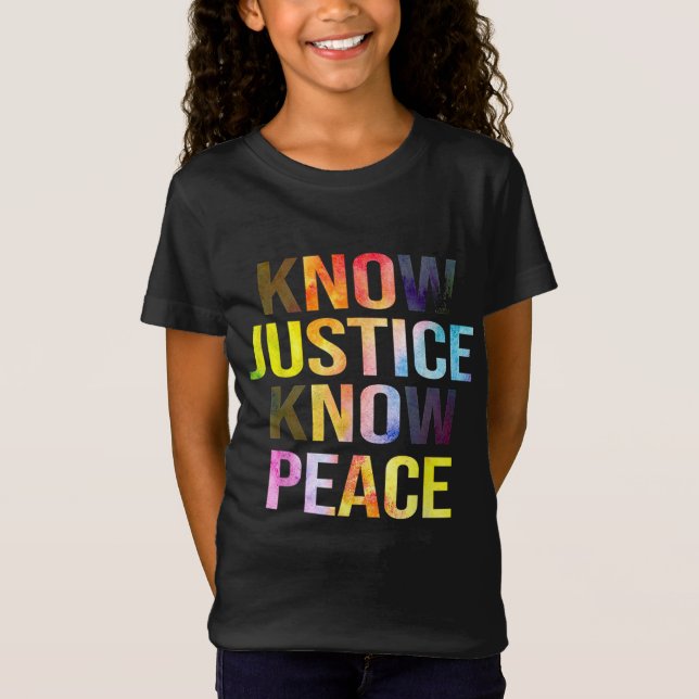 Camiseta Conhecer Justiça sem paz BLM Black Pride History E (Frente)
