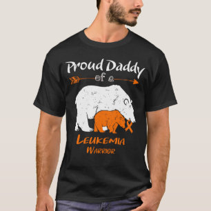 Camiseta Conhecimento da Leucemia do Urso do Pai Orgulhoso