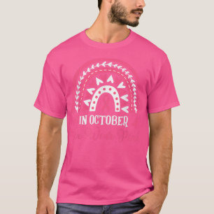 Camiseta Conhecimento do Cancer Arco-Íris em outubro Vestim