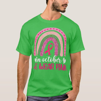 Camiseta Conhecimento do Cancer Arco-Íris em outubro Vestim