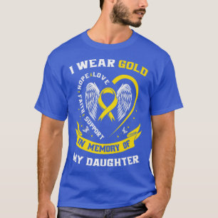 Camiseta Conhecimento Dourado do Cancer na infância Filha d
