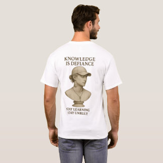 Camiseta Conhecimento é Desafio – Aprenda, Rebelle-se, Repi