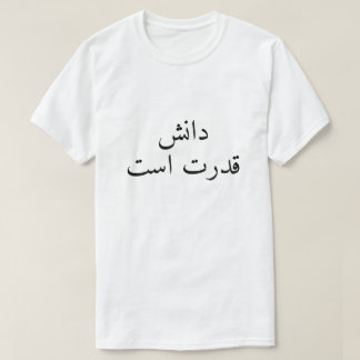 Camiseta Conhecimento é poder em persa