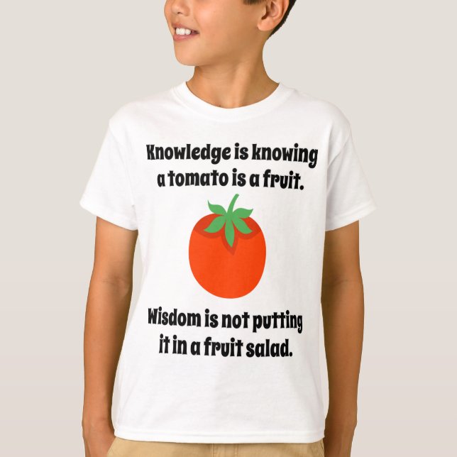 Camiseta Conhecimento É Saber Que Tomate É Um Chiclete Engr (Frente)