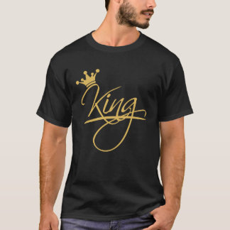 Camiseta Conjunto Casal Coroa Letreiro Rei Rainha Roupas Co