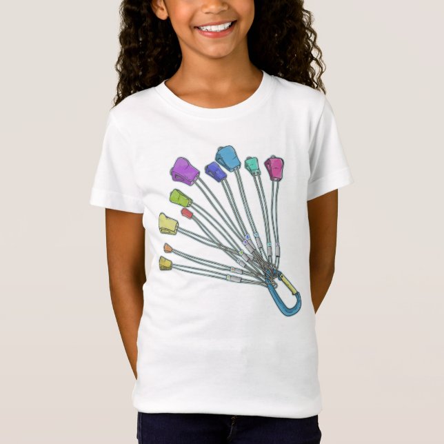 Camiseta Conjunto colorido de loucos de escalada (Frente)
