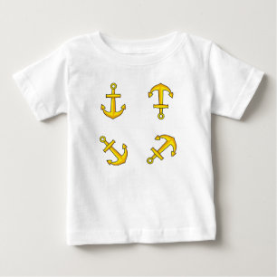 Camiseta Conjunto de Âncoras do Ouro de desenho