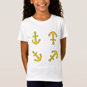 Camiseta Conjunto de Âncoras do Ouro de desenho