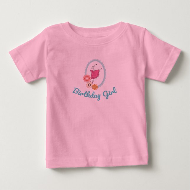 Camiseta Conjunto de Aniversário de Ballet para Bailarina (Frente)