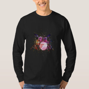 Camiseta Conjunto de Bateria Baixo Kit de Baterista Legal 3