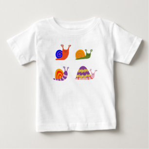 Camiseta Conjunto de Bebê Caracóis Fofos - Body Infantil En