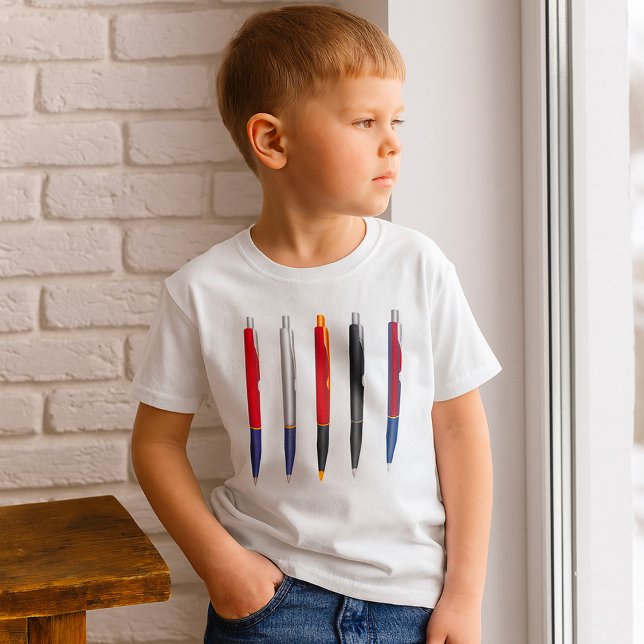 Camiseta Conjunto de Canetas Esferográficas Coloridas (Criador carregado)