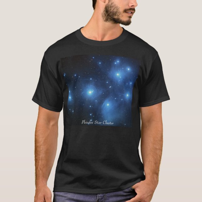 Camiseta Conjunto de estrela de Pleiades (Frente)
