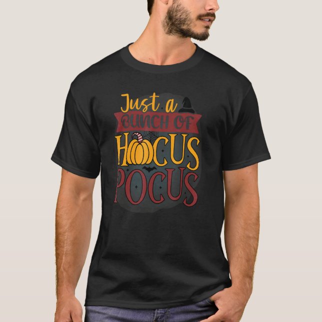 Camiseta Conjunto de Fantasia de Halloween Hocus Pocus Feli (Frente)