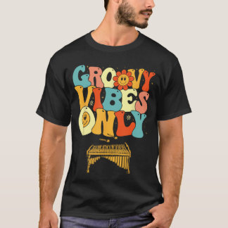 Camiseta Conjunto de frente groovy retrô Banda de metais Vi