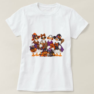 Camiseta Conjunto de Ganso de Halloween Esquadrão de Gansos
