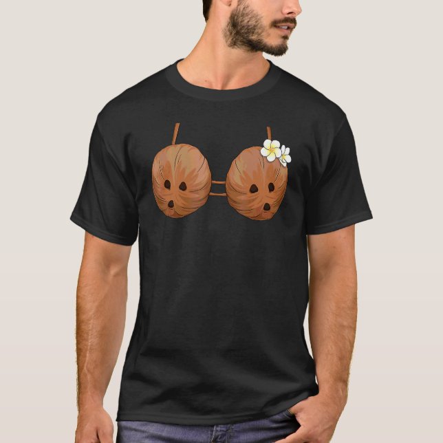 Camiseta Conjunto de Halloween de Sutiã de Coco de Verão Ha (Frente)