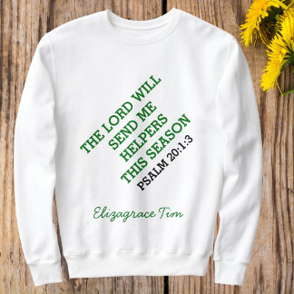 Camiseta Conjunto de igreja cristã verde e branca de invern