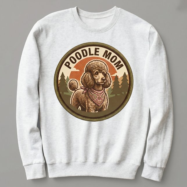 Camiseta Conjunto de Mãe de Poodle com Capuz para Ela (Criador carregado)