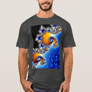 Camiseta Conjunto de Mandelbrot Espiral Duplo Satélite