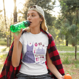 Camiseta Conjunto de Moda Roxo