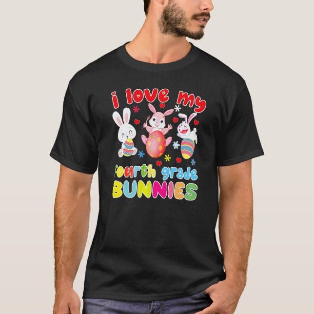 Camiseta Conjunto de Páscoa para Professora do Quarto Ano d (Frente)
