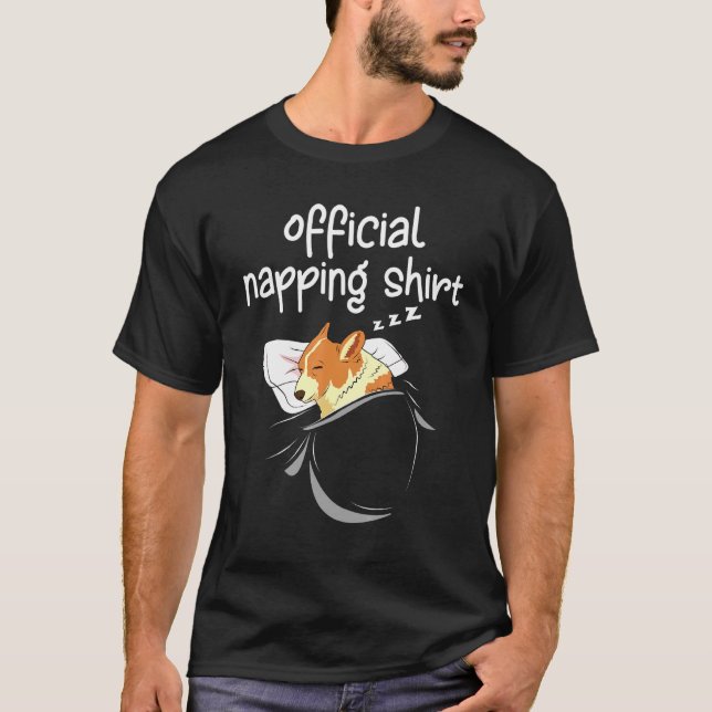 Camiseta Conjunto de pijama de mulheres dormindo Corgi para (Frente)