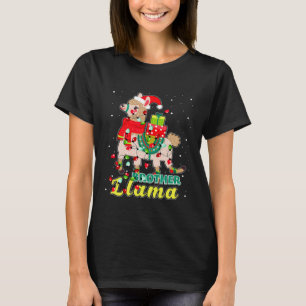 Camiseta Conjunto de pijama de Natal do irmão do lhama com