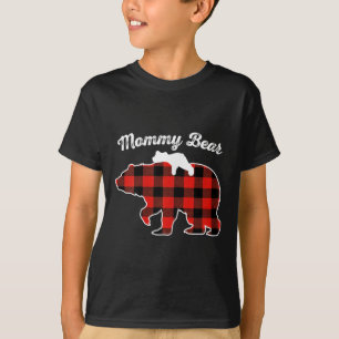 Camiseta Conjunto de Pijama Xadrez Vermelho Flanela Mamãe U