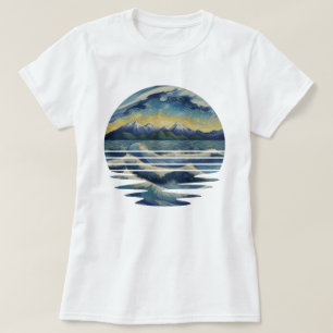Camiseta Conjunto de Pinturas no Estilo de Van Gogh, Um mar