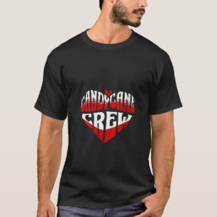 Camiseta Conjunto de PJ Feminino Candy Cane Crew Heart Famí