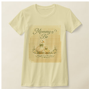 Camiseta Conjunto de Roupa para Chá de Bebê de Pato Waggle 
