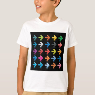 Camiseta Conjunto de Setas Brilhantes Ponteiros Direcionais