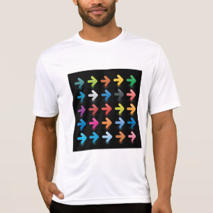 Camiseta Conjunto de Setas Lustrosas Define Ponteiros Direc