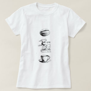 Camiseta Conjunto de sobras de café