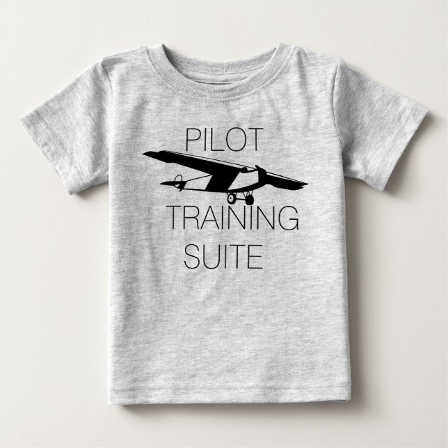 Camiseta Conjunto de treinamento de piloto fofo (Frente)