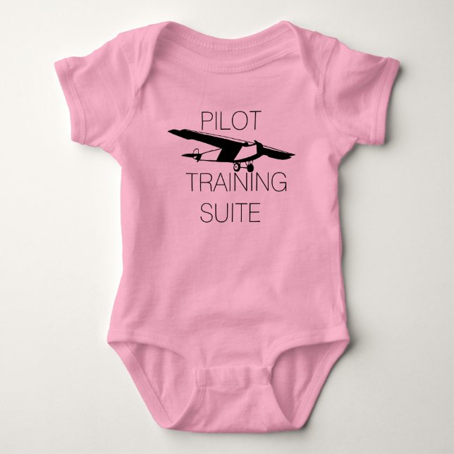 Camiseta Conjunto de treinamento de piloto fofo (Frente)