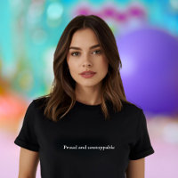 Conjunto estético citação Orgulhosa e imparável