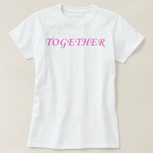 Camiseta Conjunto Fofo de Coração Dividido para Casais Femi