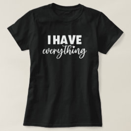Camiseta Conjunto Mama & Me "Eu Tenho Tudo" Mama Preto