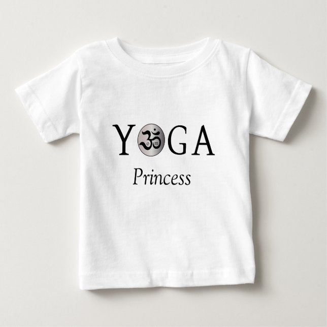 Camiseta Conjunto Om zen fofo yogi princesa de yoga bebê (Frente)