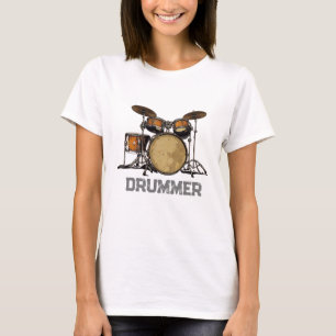 Camiseta Conjunto Personalizado De Drum De Vintagem Definid