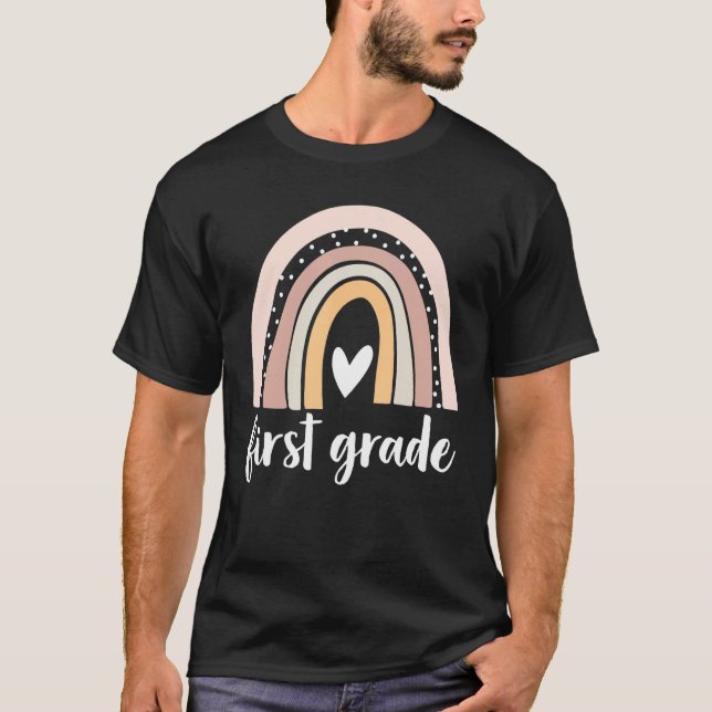 Camiseta Conjuntos de Roupas de Professora da Primeira Séri (Frente)
