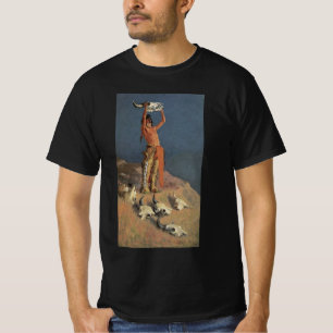 Camiseta Conjurando de Volta o Búfalo por Frederic Remingto